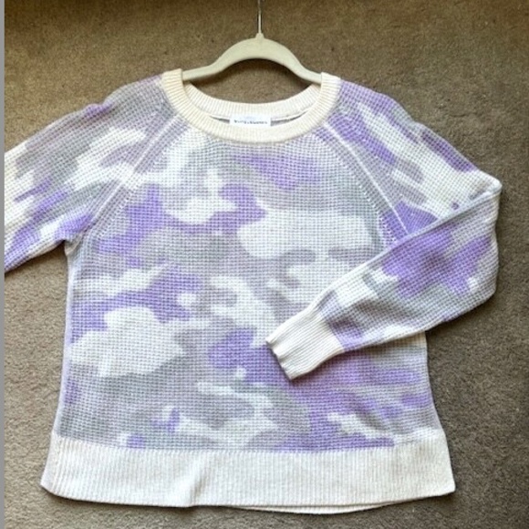 WHITE + WARREN Camo Print Cashmere Thermal Sweatshirt NWOT/sz S - Picture 10 of 14